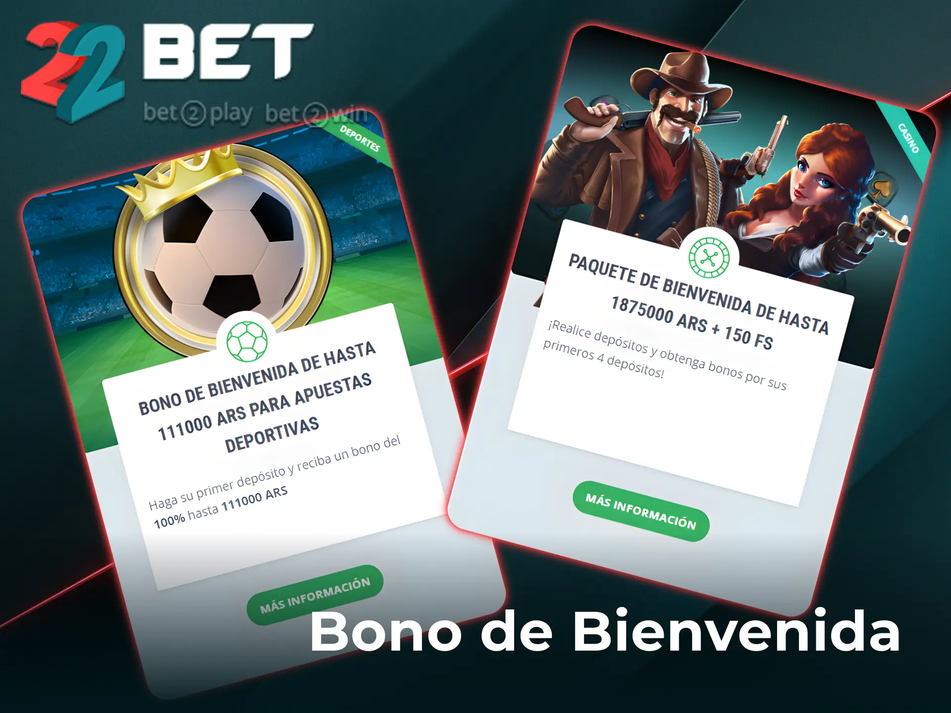 Reclamá el bono de bienvenida de 22Bet Argentina para apostar online.